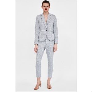 Zara grey checkered suit